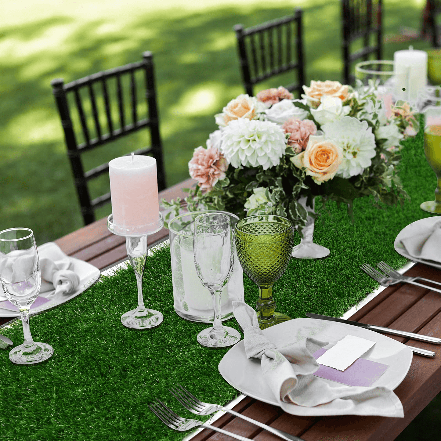 XLX TURF Green Artificial Grass Table Runner